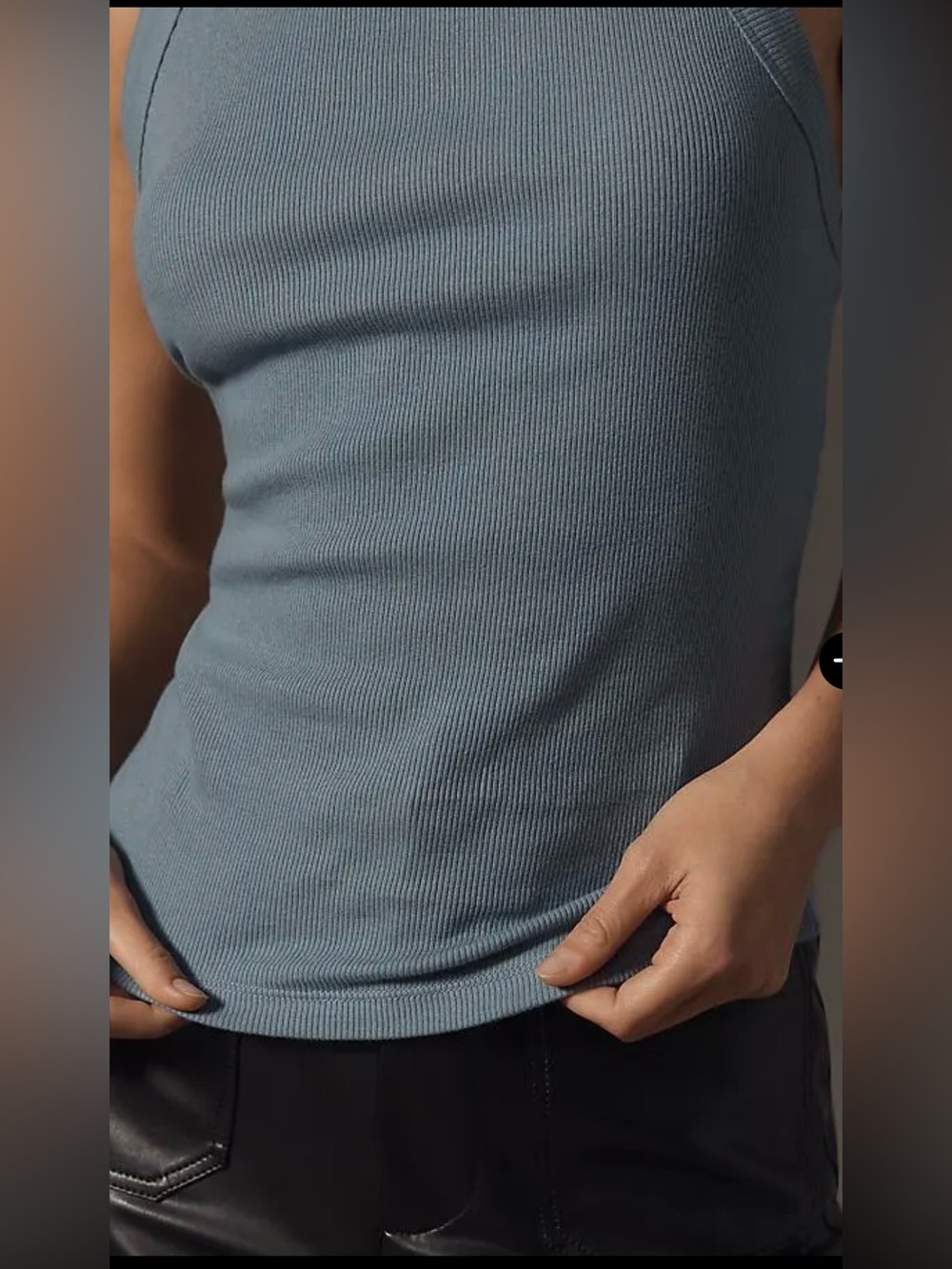 Pilcro (Anthropologie) high neck ribbed tank. Size medium - Picture 3 of 8